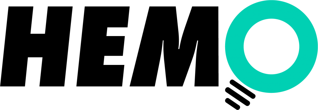 Hemosolutions logo joka kuvastaa kotisivujen tai verkkosivujen näkyvyyttä sekä ideointia.